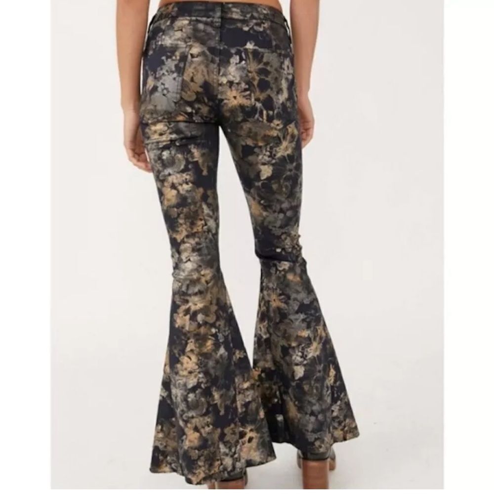 Free People Inferno Flare Bronze Combo Abstract Floral Size 27 - Picture 2 of 11